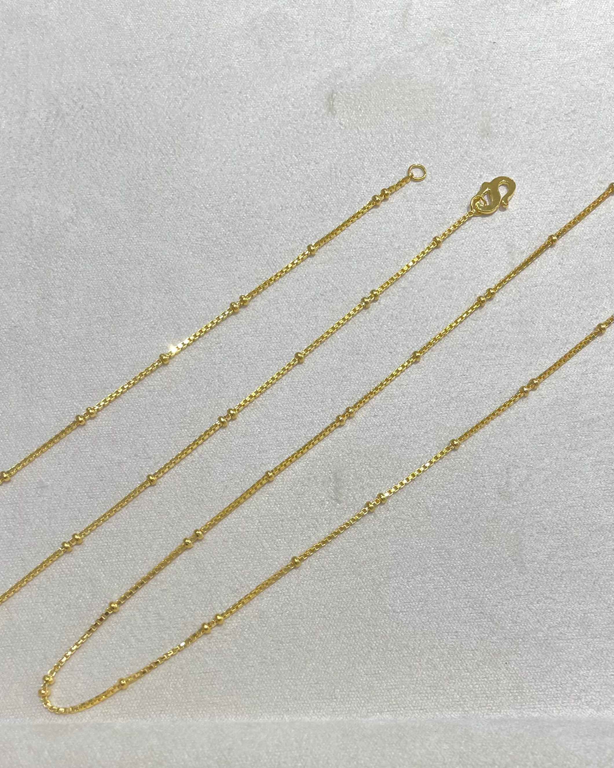 盒子鍊+珠項鍊 細節圖