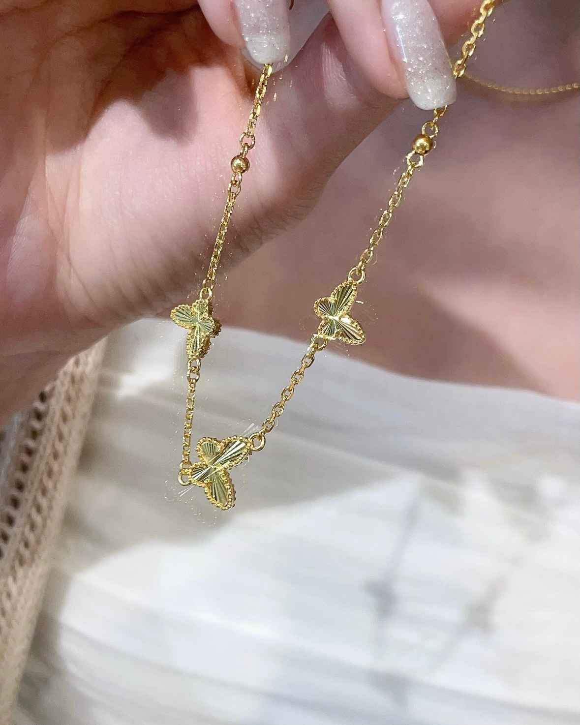立體蝴蝶手鍊 細節圖