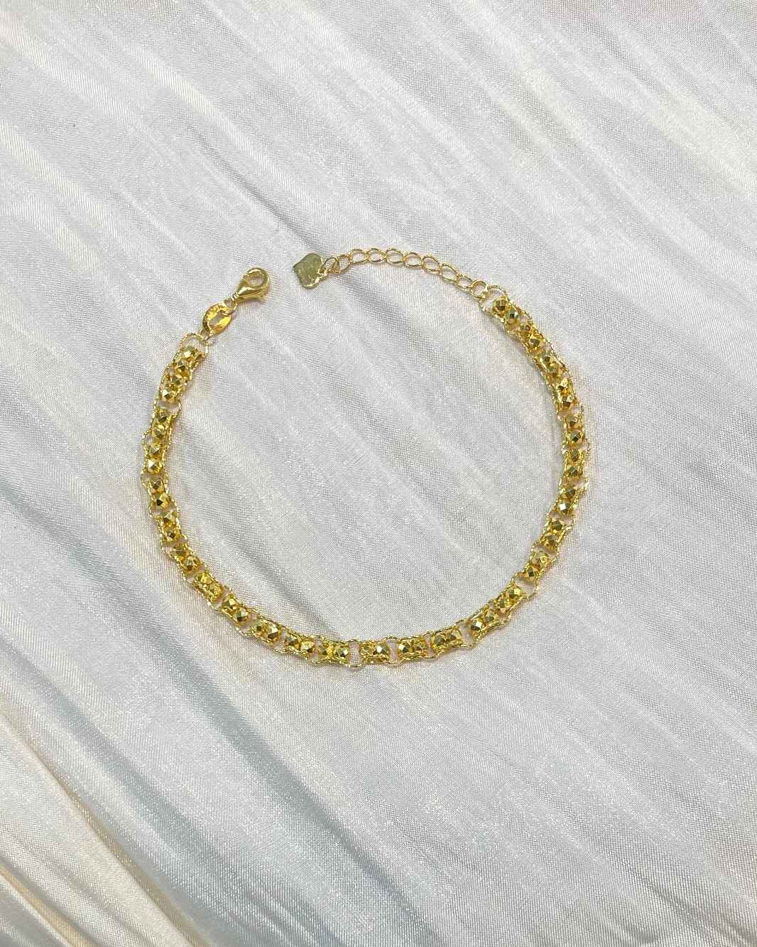 金絲切面粒粒手鍊 細節圖