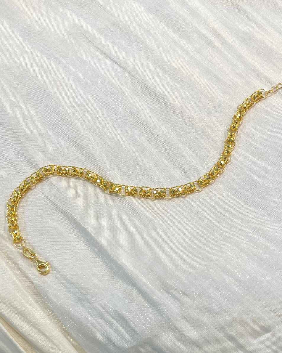 金絲切面粒粒手鍊 細節圖