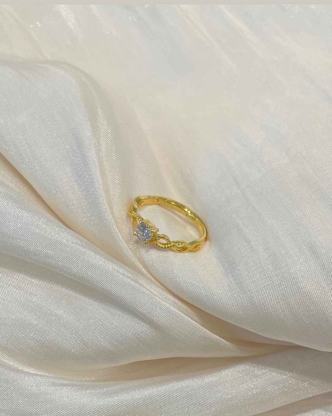 交織單鑽戒(活動圍) 細節圖