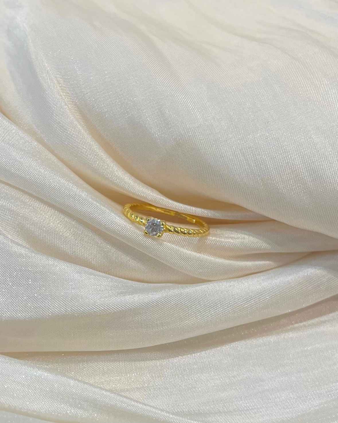 單鑽麻花戒(活動圍) 細節圖