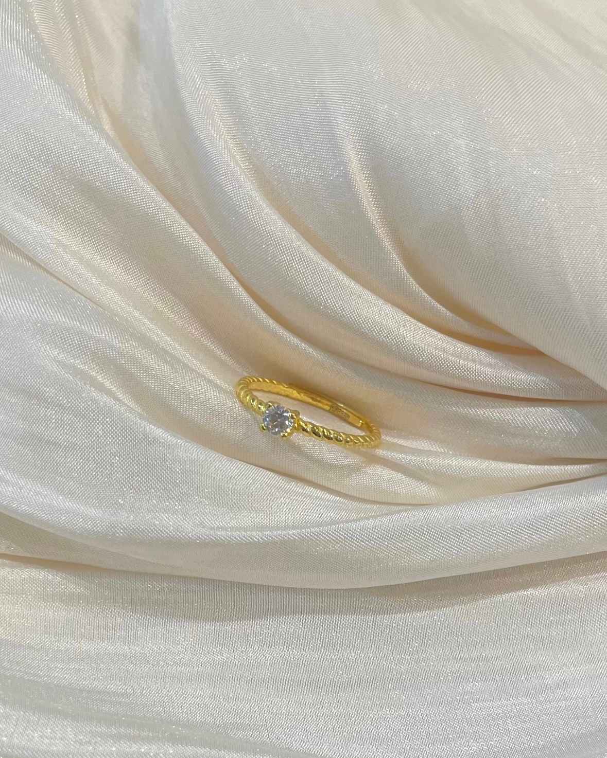單鑽麻花戒(活動圍) 細節圖