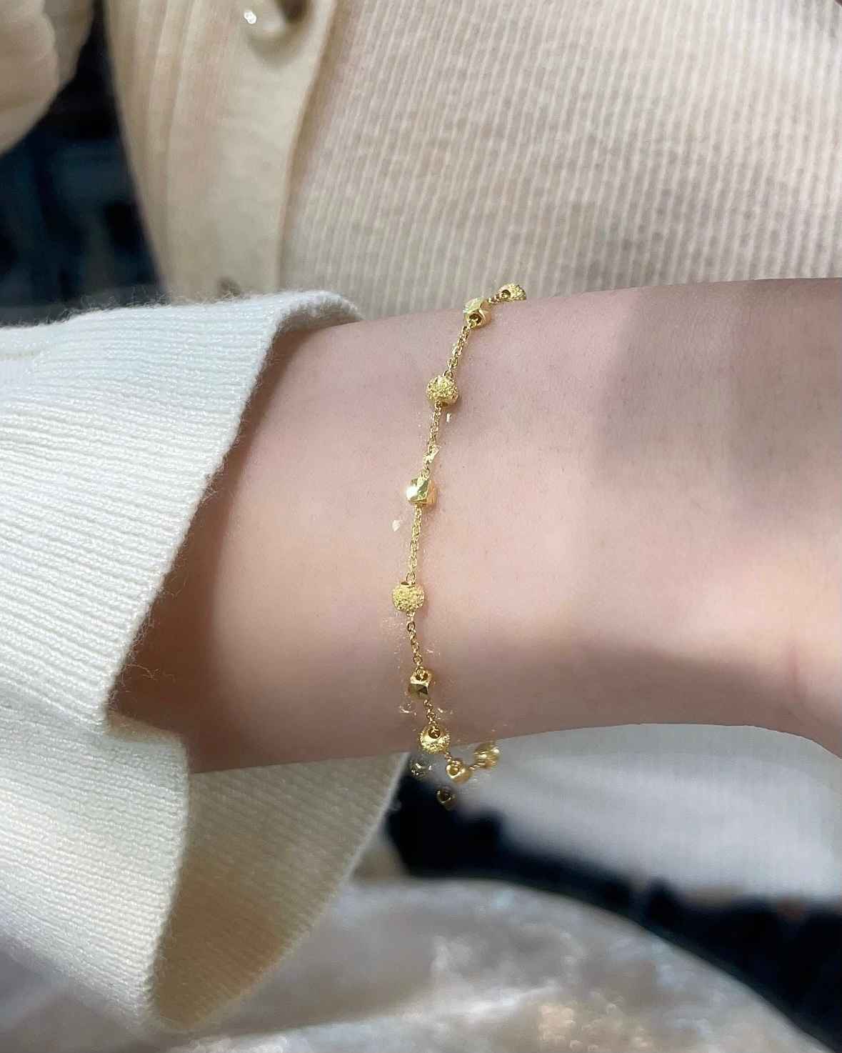 鑽紗珠方塊手鍊 細節圖