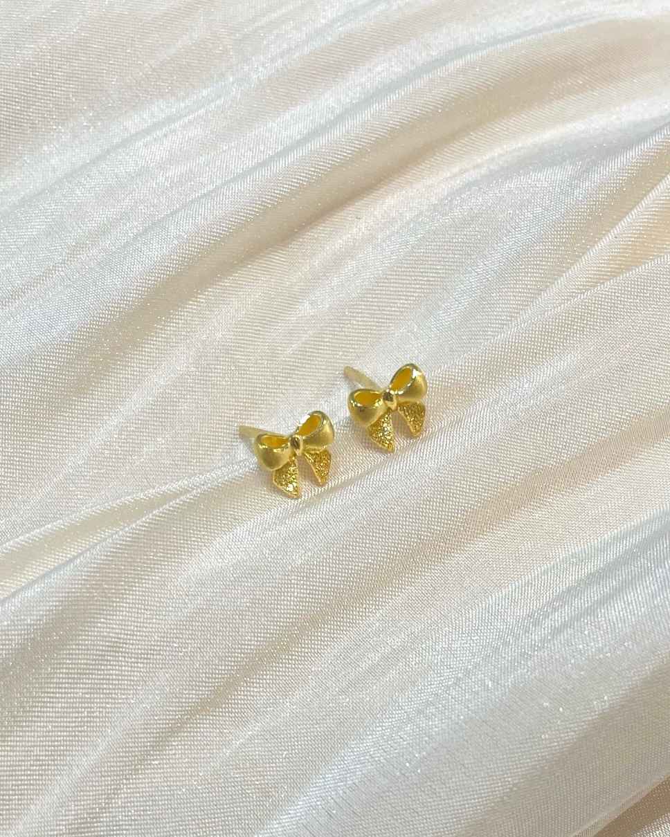 緞帶蝴蝶結耳環